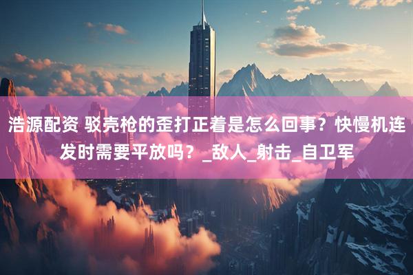 浩源配资 驳壳枪的歪打正着是怎么回事？快慢机连发时需要平放吗？_敌人_射击_自卫军